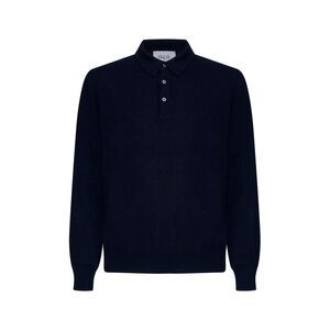 D 4.0 Men Blue Virgin Wool, Viscose And Cashmere Polo Shirt